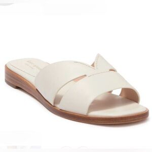 Kate Spade slides in white (bone) color. Size 6. Genuine leather.